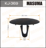 MASUMA клипса пластиковая крепежная KJ-369 арт. 90467-09014